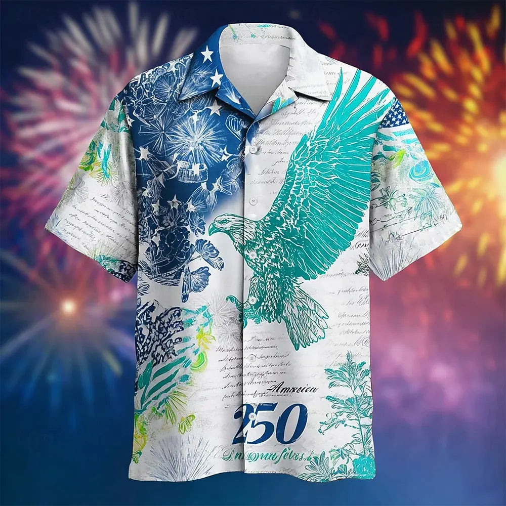 Men's Eagle 250th USA Anniversary Button Up Shirt