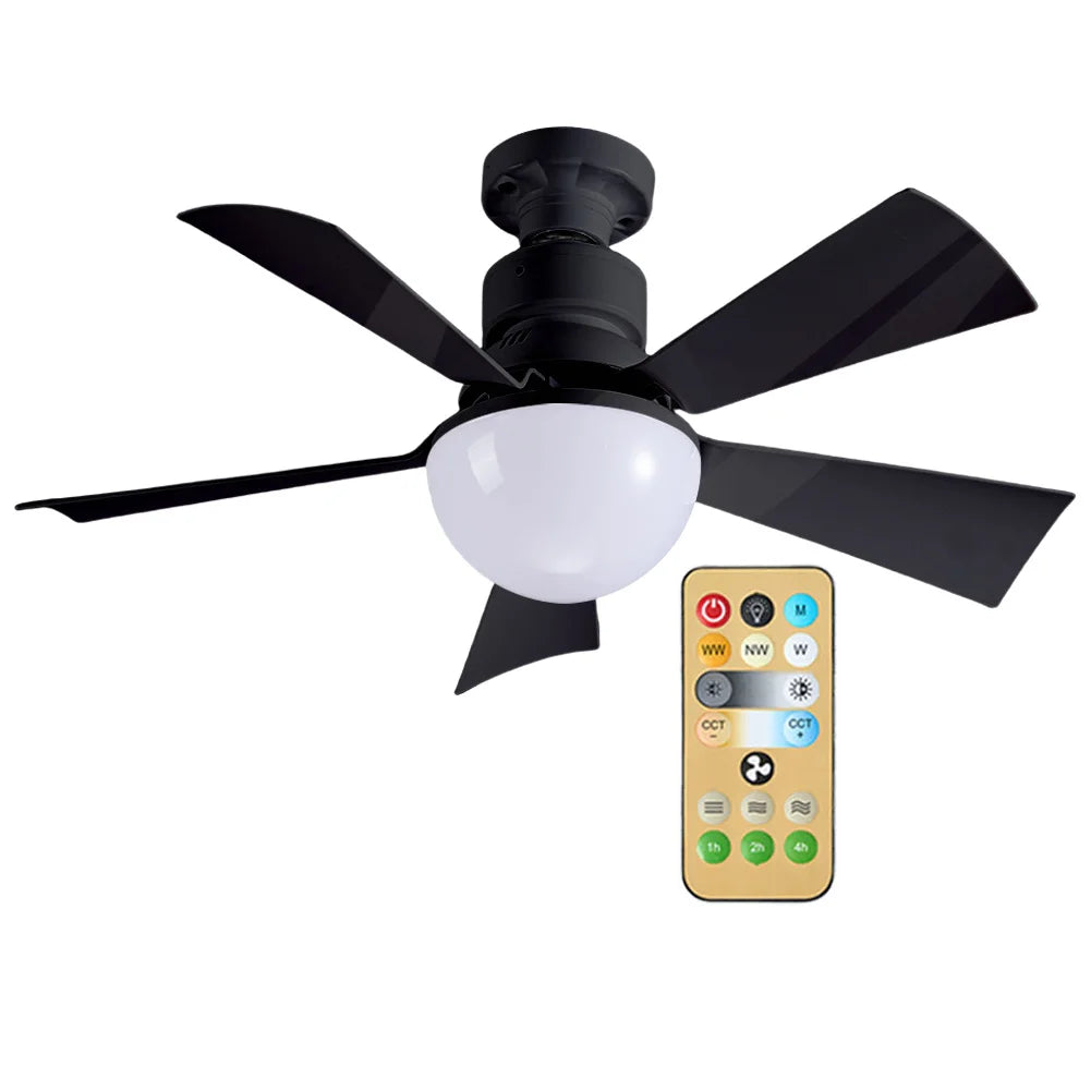 Ceiling Fans Lamp with Remote Control, Decorative Ceiling Fanlight, 3 Speeds, Adjustable Chandelier Fan Lamp