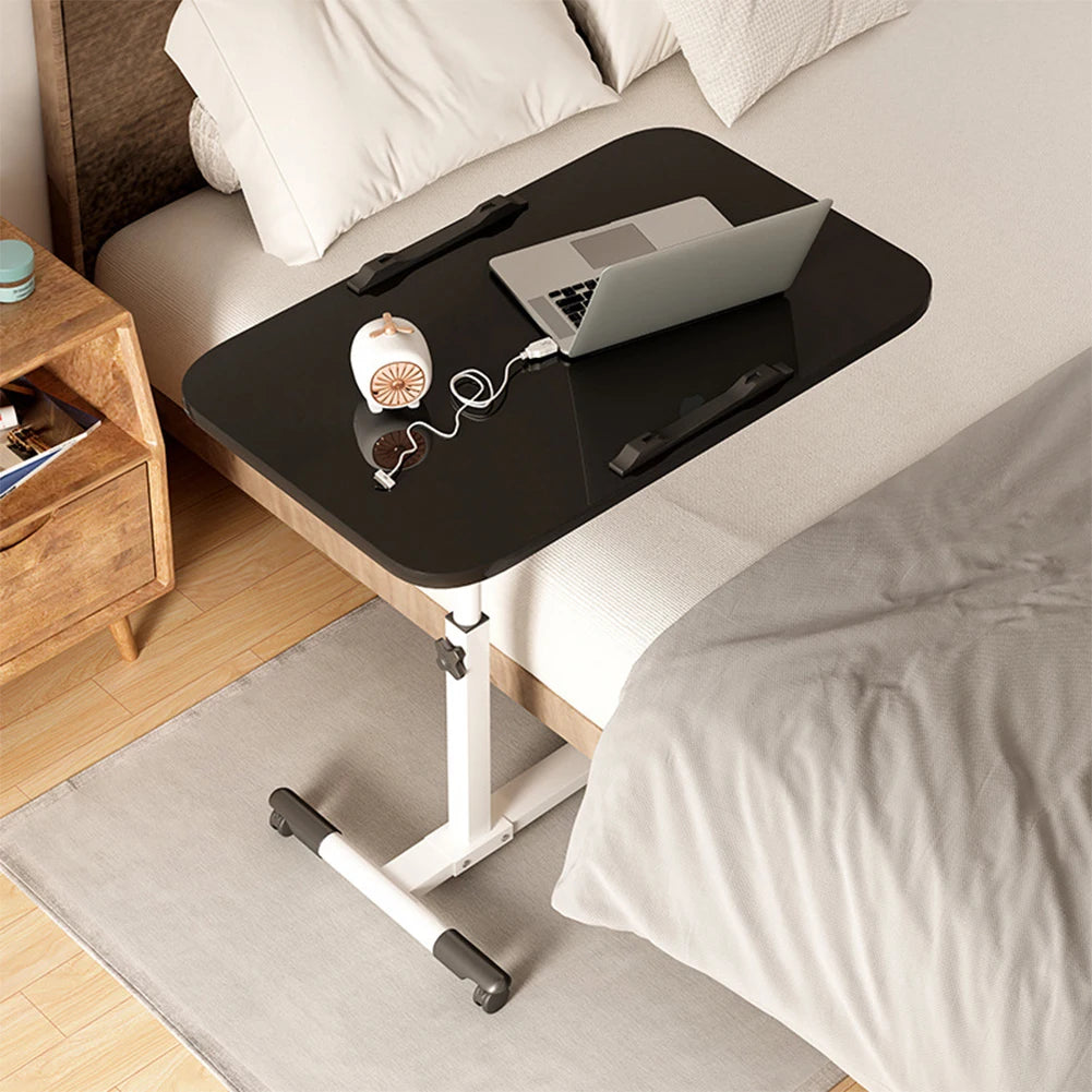 Adjustable Overbed Table with Wheels – Height‑Adjustable Bedside Desk with Tilting Desktop