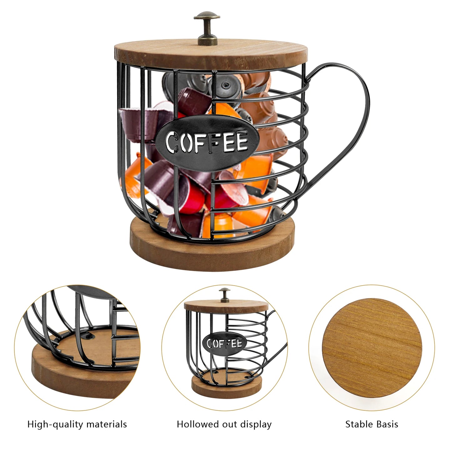 Coffee Pod Holder for K Cups, Mug Shape