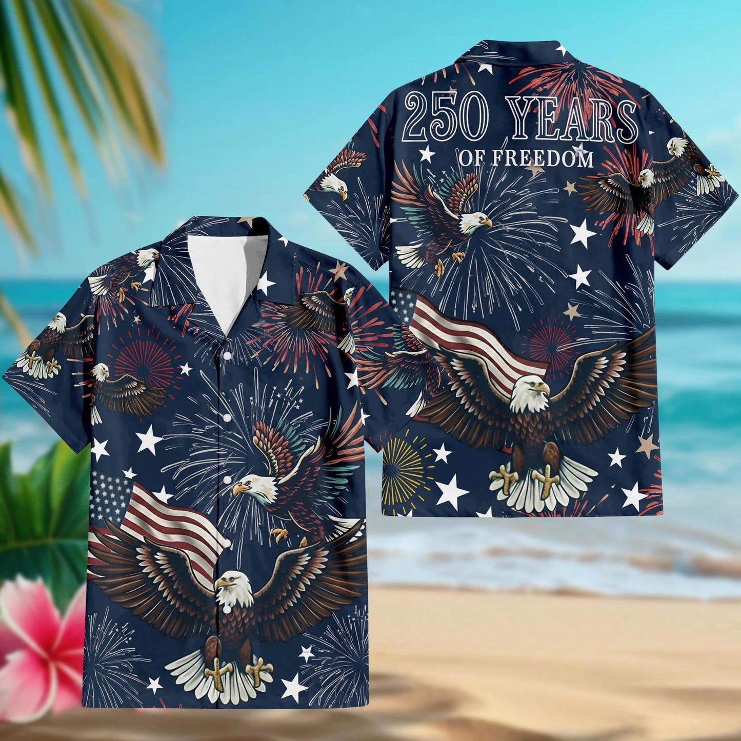 USA 250th Anniversary Eagle 1776-2026 Hawaii Shirt 250 Years Of Independence Day Gift Dad Father's Day Gifts America Shirts
