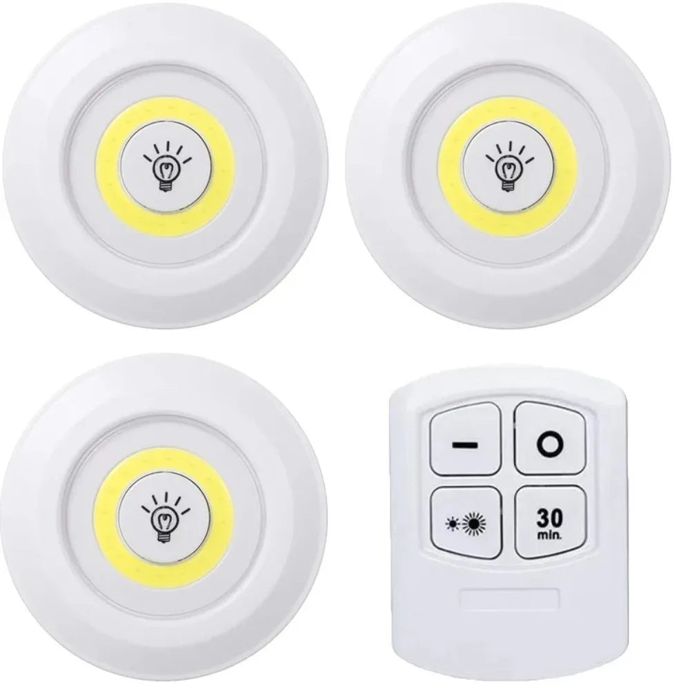 LED Under‑Cabinet Lights with Remote – Battery‑Operated LED's (1–8 Pack)