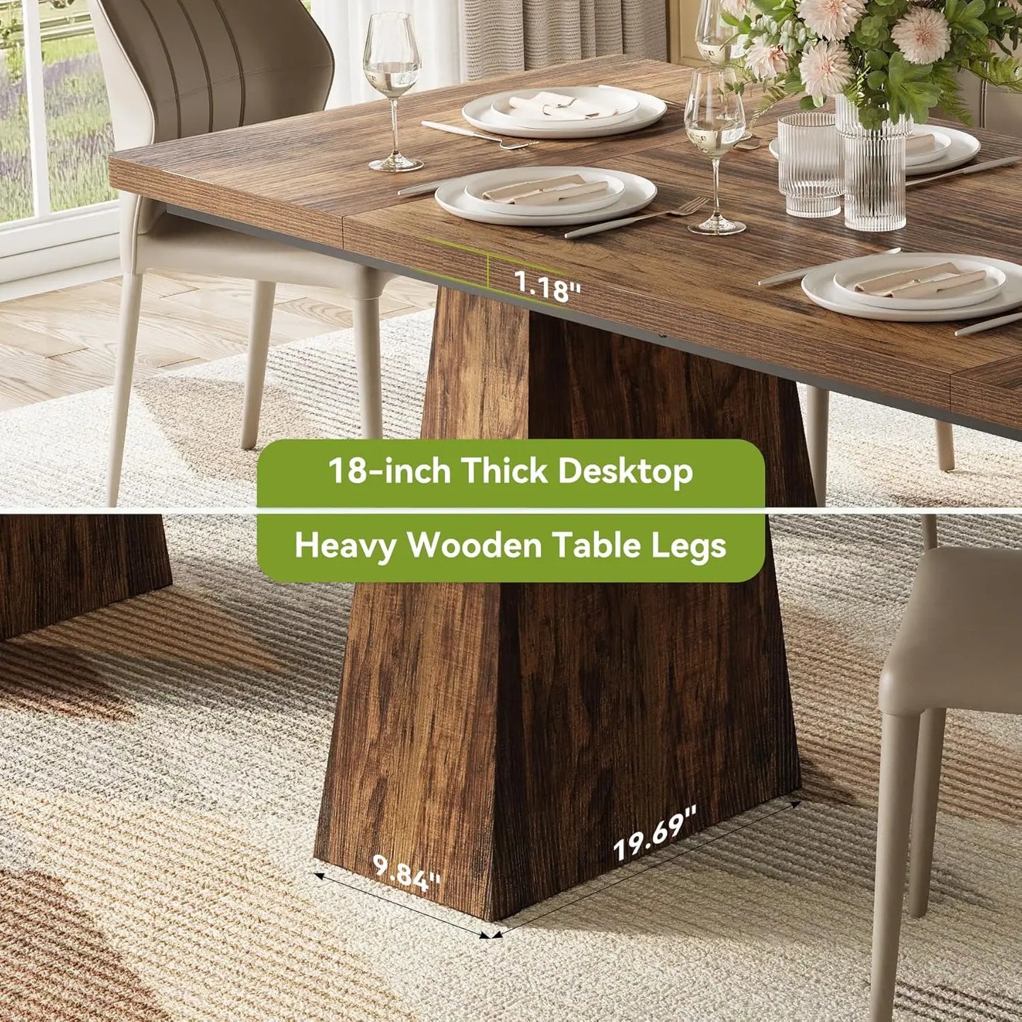LITTLE TREE Dining Table for 6 People