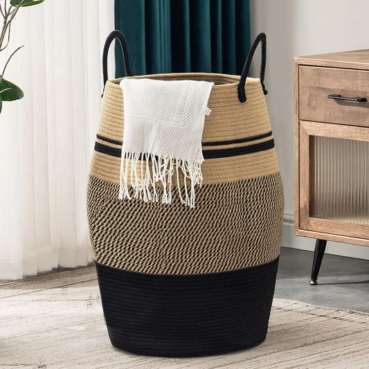 Collapsible Laundry Basket, Capacity with Sturdy Handle for Clothes and Blanket Storage