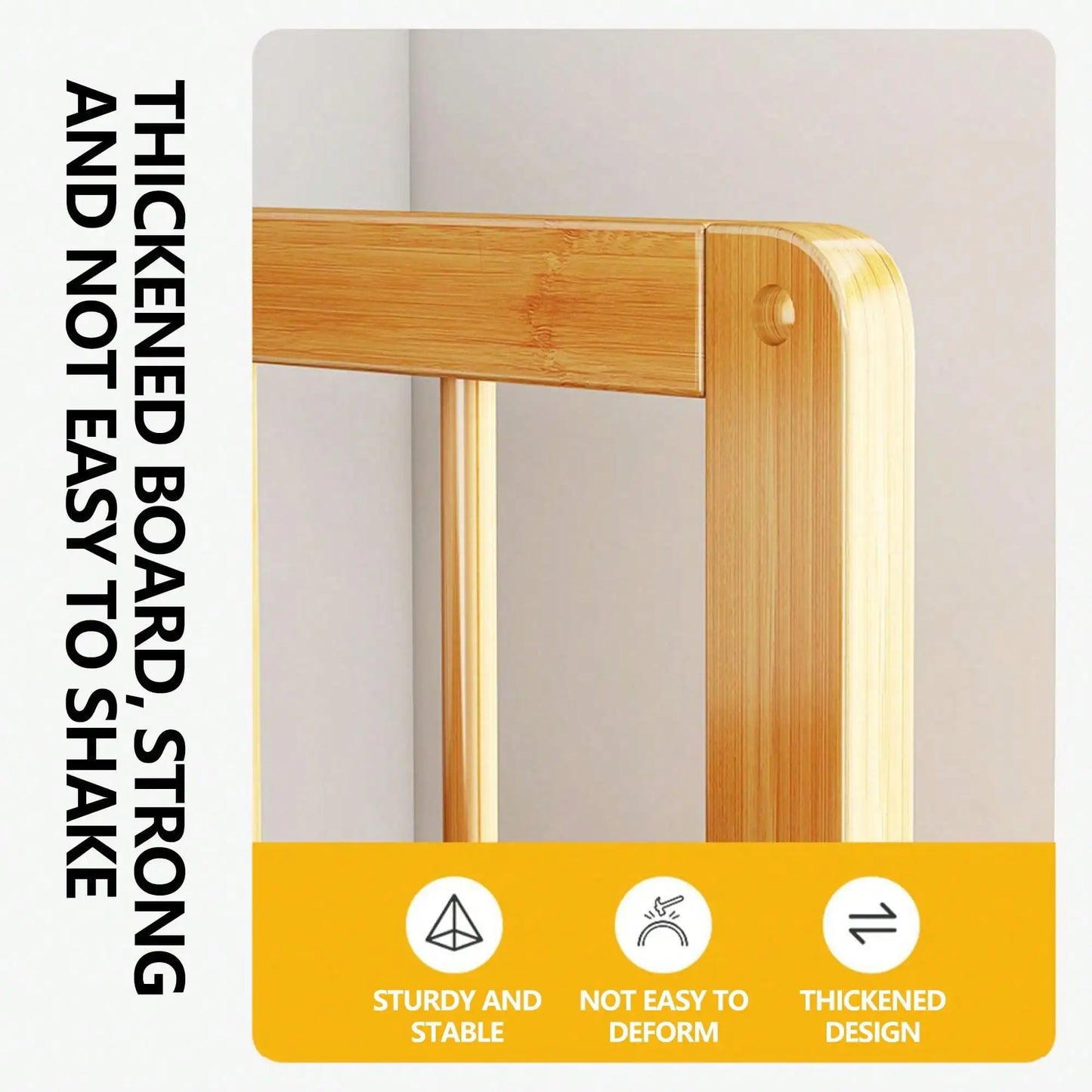 Bamboo Bookshelf with Adjustable Shelves | 4 or 5-Tier Natural Wooden Bookcase