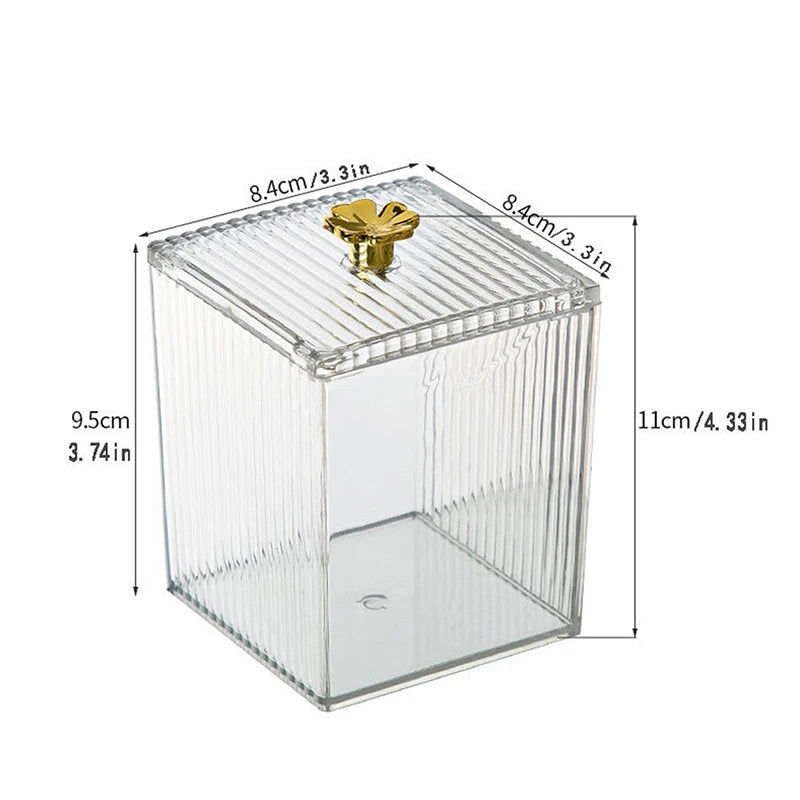 Acrylic Organizer Cotton Swabs, Makeup, Jewelry Storage
