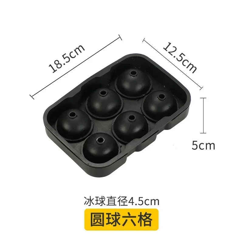 Ice Cube & Ice Sphere Set – Silicone Large‑Cube Tray + 3D Sphere Molds for Whiskey & Cocktails