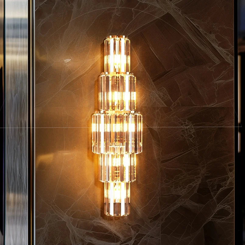 Modern Crystal Wall Lamp, 3-Layer Wall Sconce Light