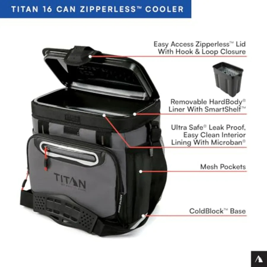 Deep Freeze Hardbody Cooler – Outdoor Polyethylene Zipperless Ice Chest with Deep Freeze Insulation, Gray