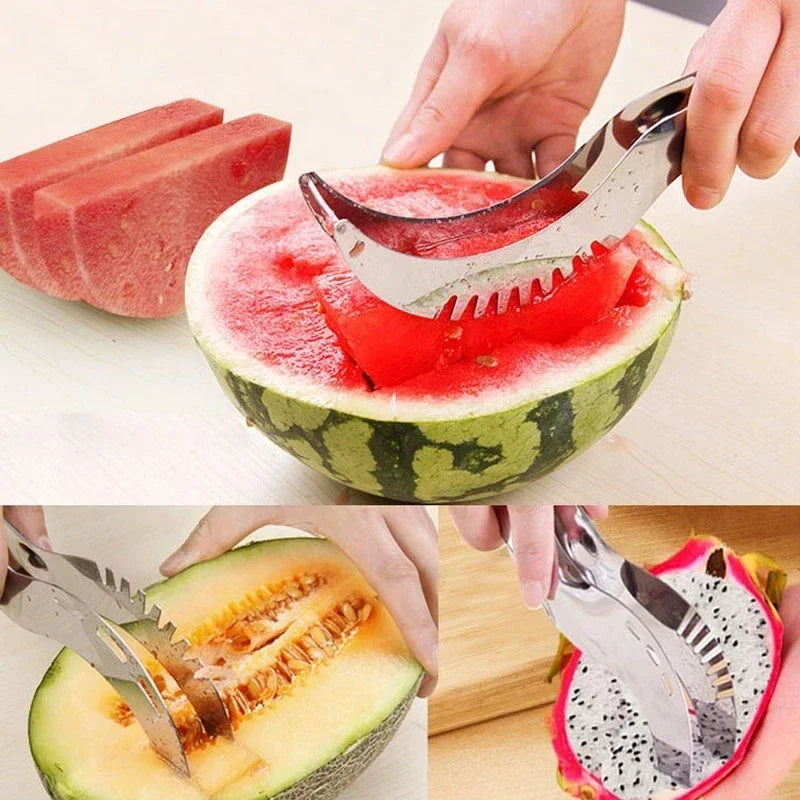 Stainless Steel Watermelon Cutter – Multi‑Function Fruit Slicer, Digger & Salad Tool for Easy Prep