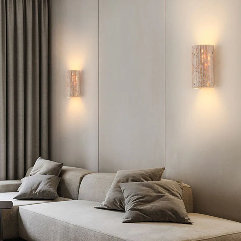 Three-dimensional Natural Stone Wall Sconce