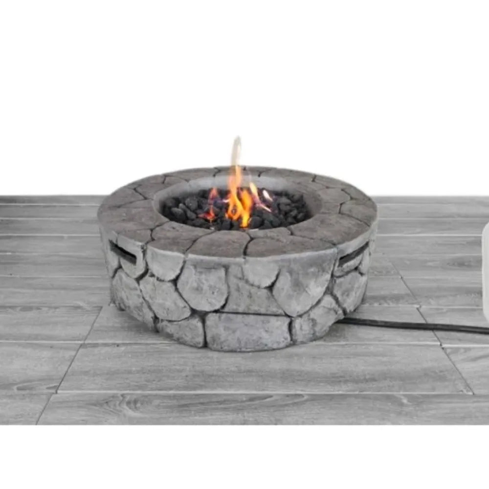 9'' H x 28'' Fiber Reinforced Concrete Outdoor Fire pit
