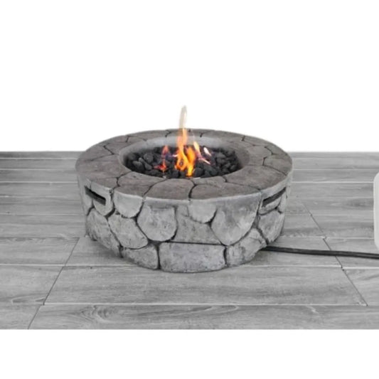 9'' H x 28'' Fiber Reinforced Concrete Outdoor Fire pit