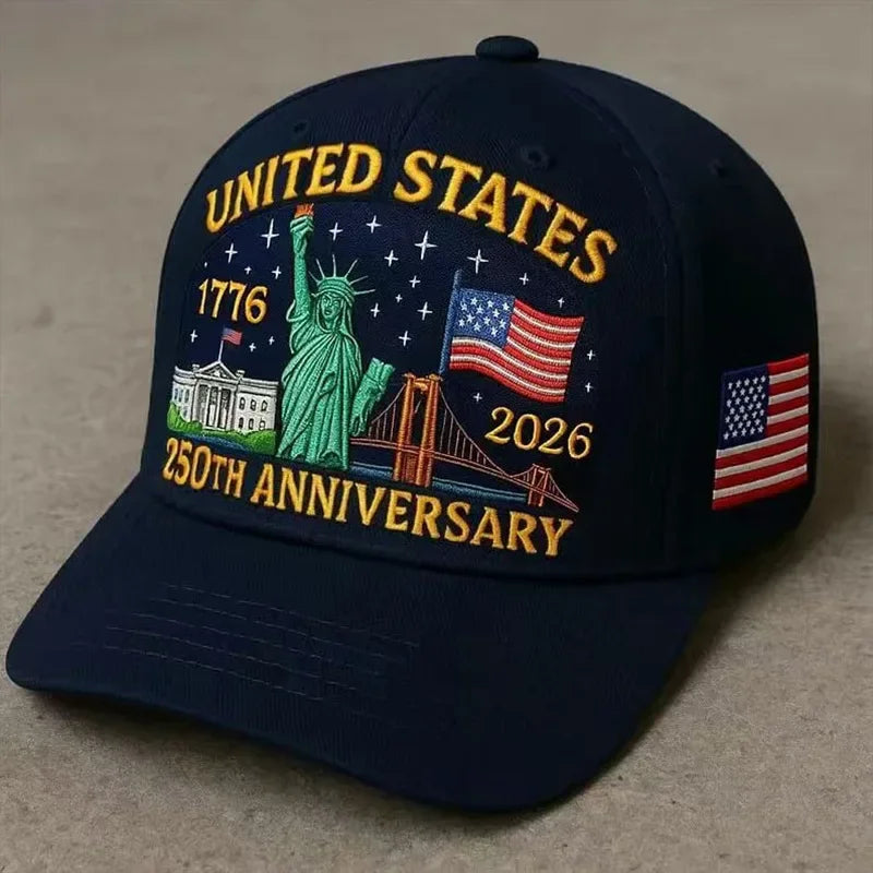 2025 New US 250th Anniversary Baseball Cap Outdoor Hat for Men Women