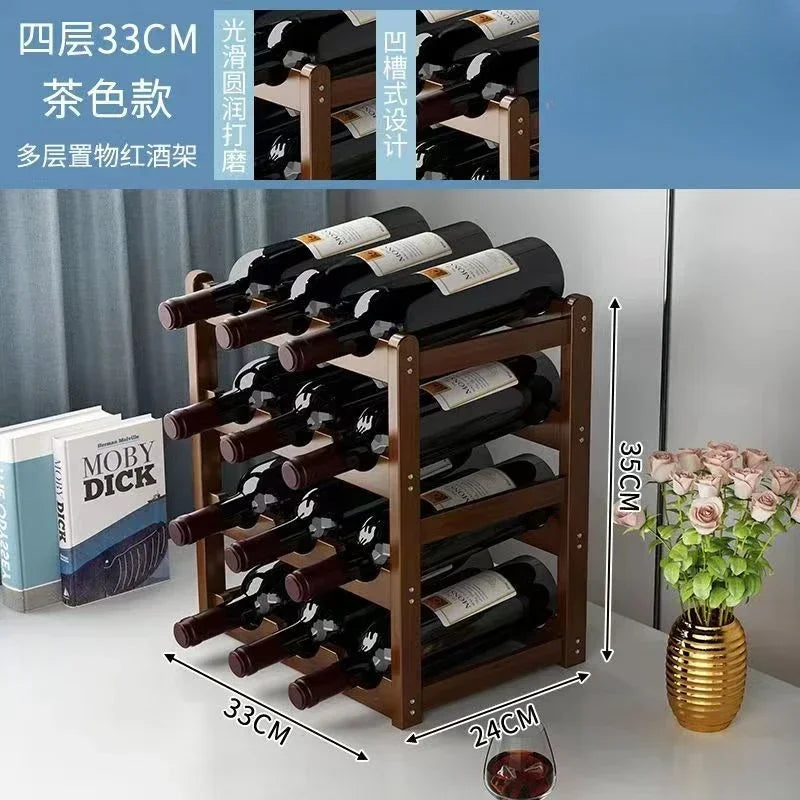 Wine Display Rack for Table or Cabinet Top