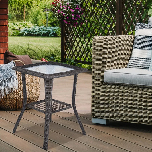 All-Weather Outdoor Side Table - Tool Free Assembly