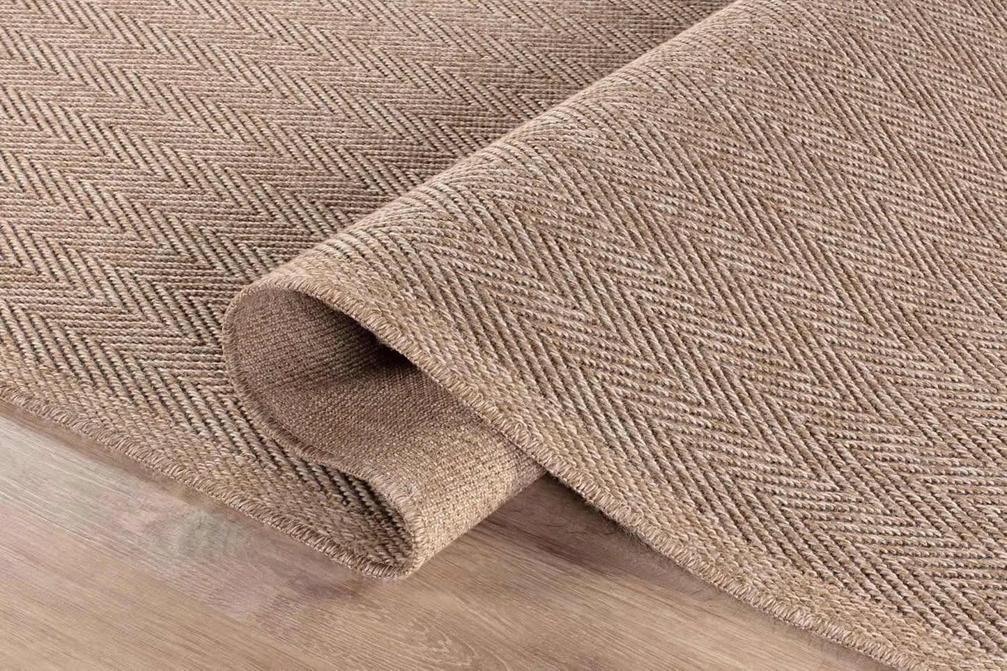5x7 Natural Area Rug, Herringbone Seagrass Design for Indoor Outdoor Use