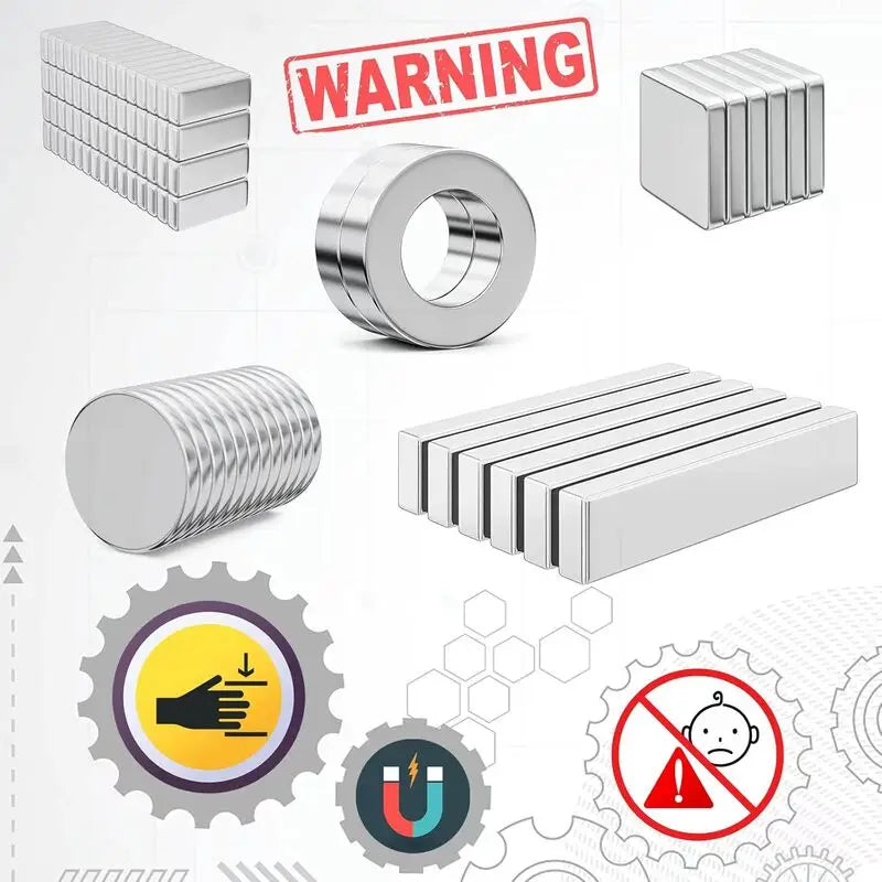10×10×2 mm Rectangular Magnets – Strong Refrigerator, Whiteboard & DIY Craft Magnets