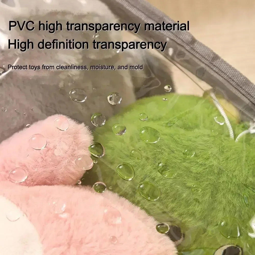 Clear PVC Storage Box – Waterproof Dustproof Display Case for Toys & Dolls (1/3/5pcs)