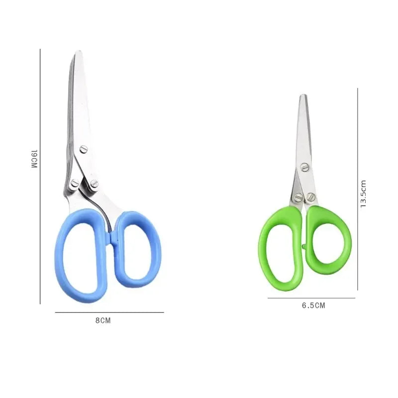 Multifunctional Multi Layer Stainless Steel Scissors for Kitchen Food Prep