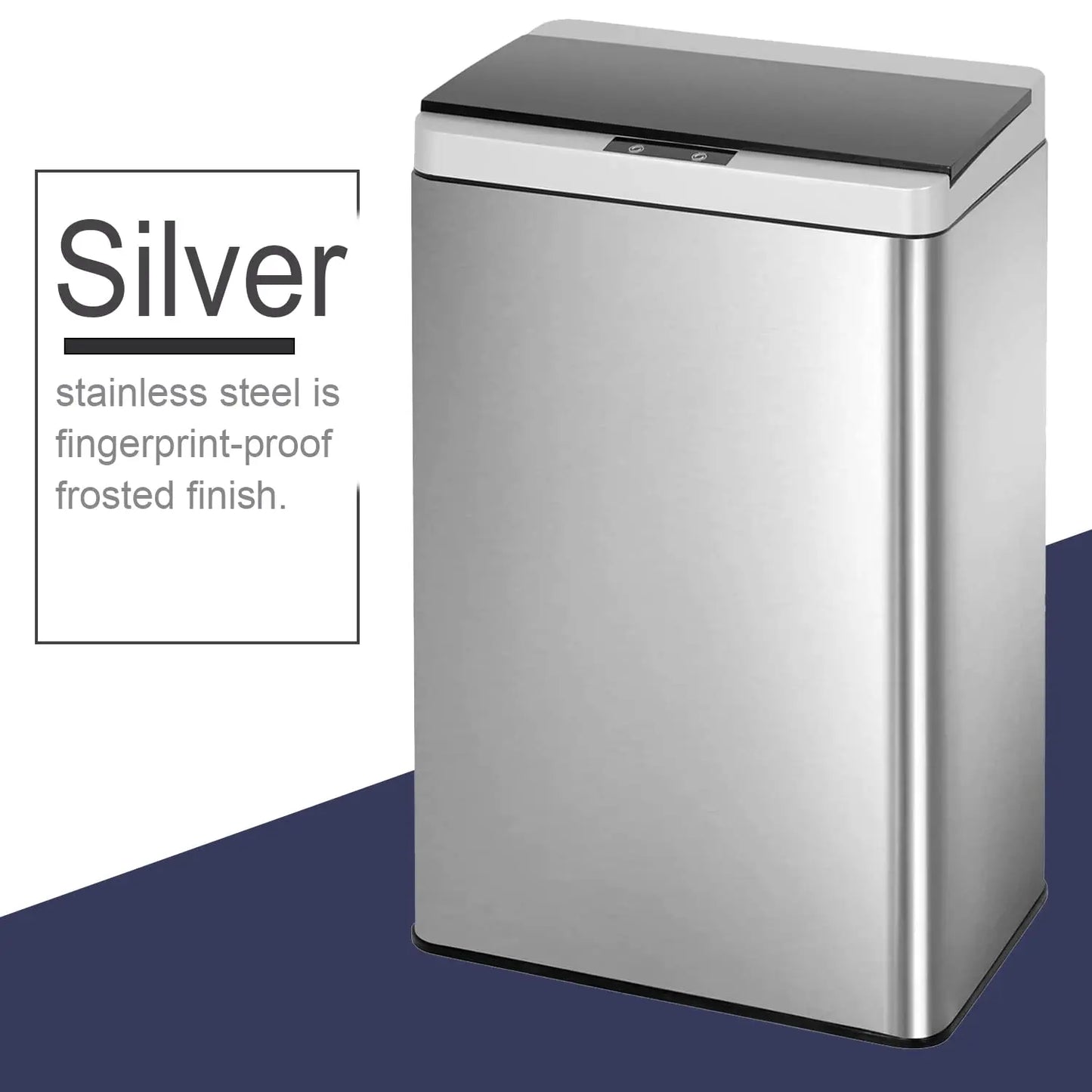 Touch Free Trash Can 13.2 Gallon (Tall-Kitchen) Garbage Cans with Motion Sensor, Stainless Steel