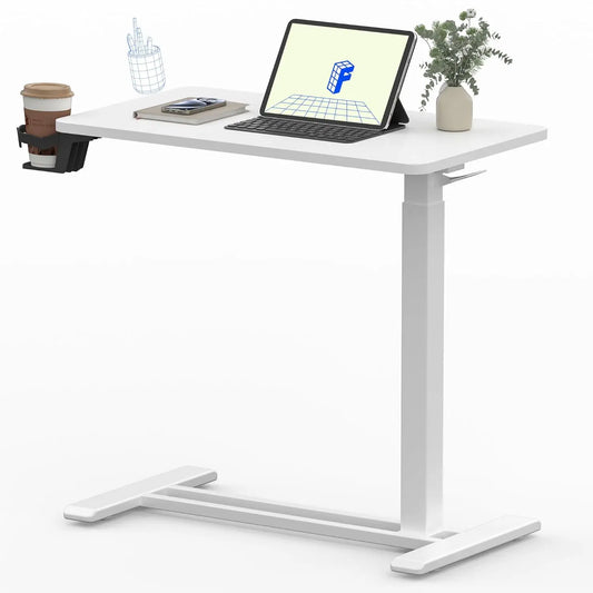 Compact Mobile Standing Desk – Pneumatic Height‑Adjustable Laptop Cart for Small Rooms