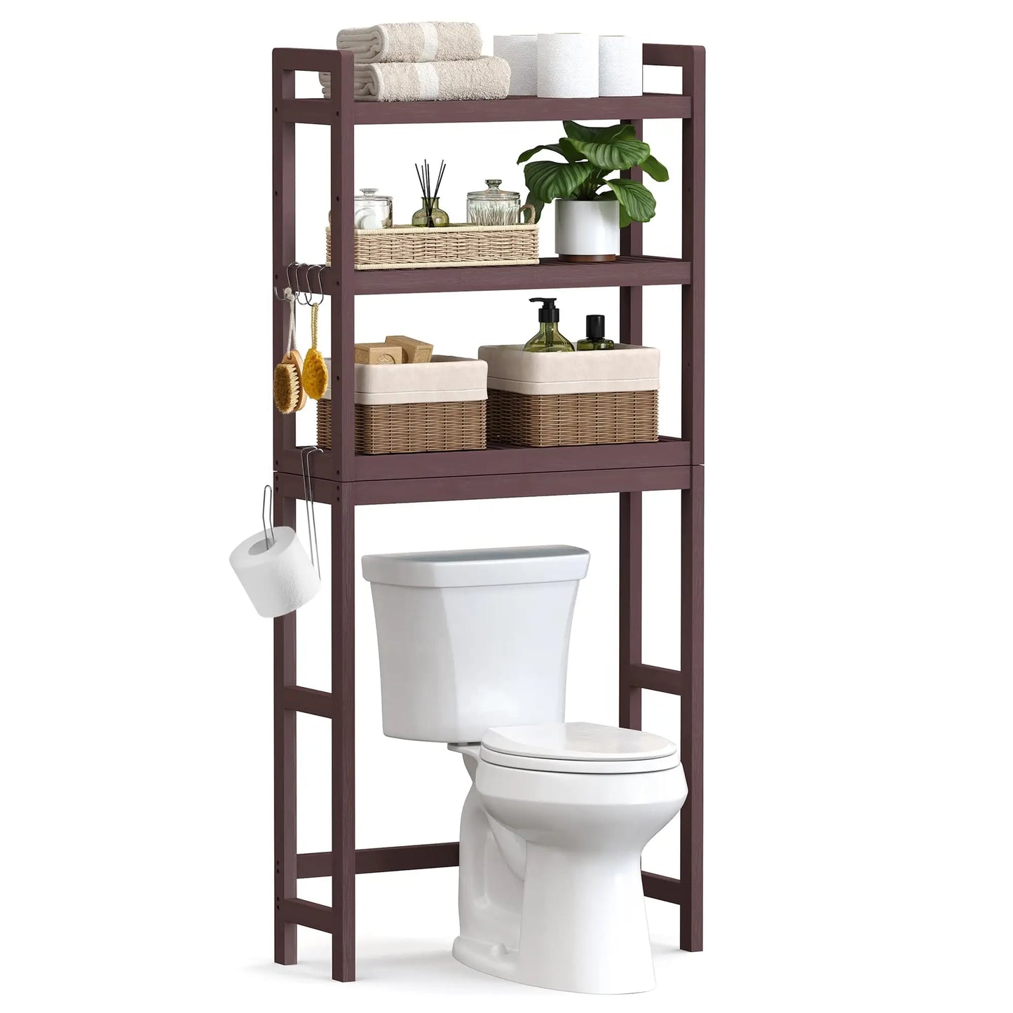Over The Toilet Storage, 3-Tier With Adjustable Shelf