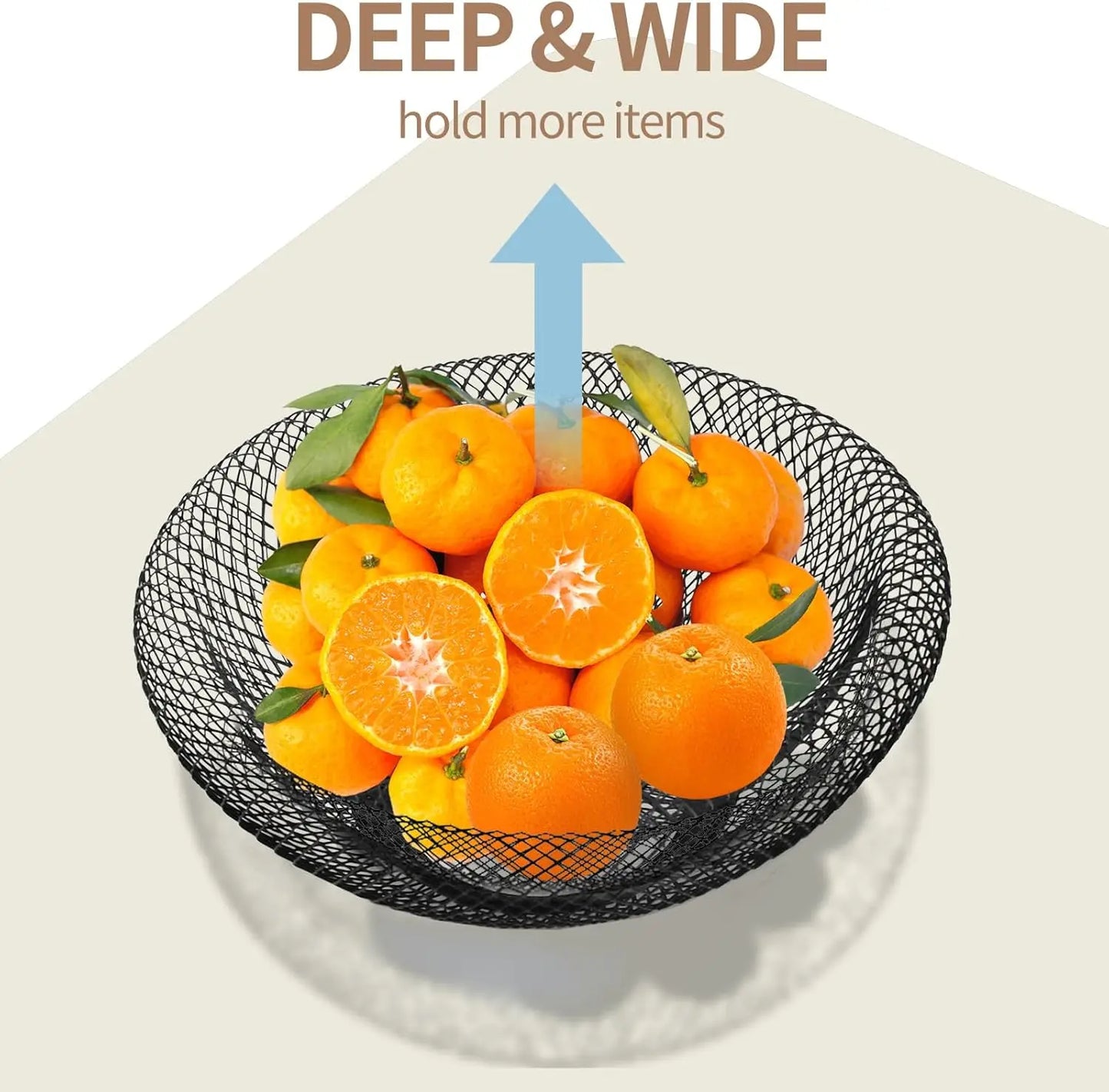 Geometric Mesh Fruit Gallery - Matte Metal Wire Basin