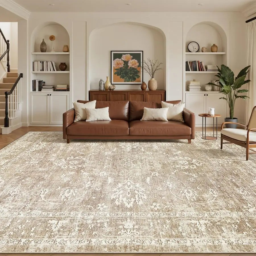 8x10 Area Rug, Machine Washable with NonSlip Backing