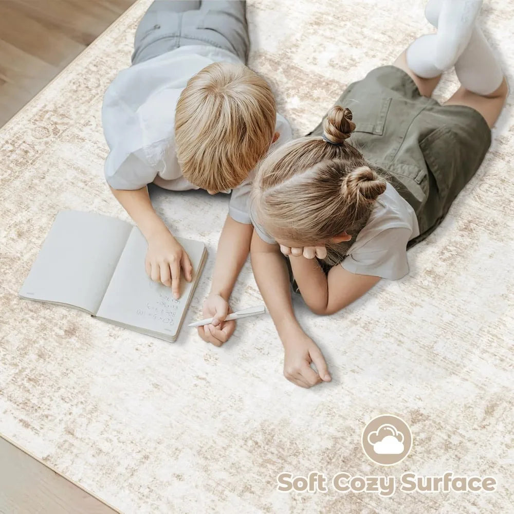 9x12 Washable Area Rug – Non‑Slip, Easy‑Care Floor Rug for Living Room & Bedroom