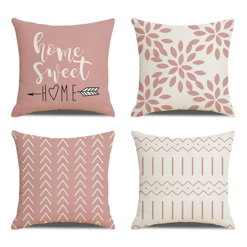 4‑Pack Throw Pillow Covers – 18×18" Solid Decorative Cushion Cases (Multiple Colors)