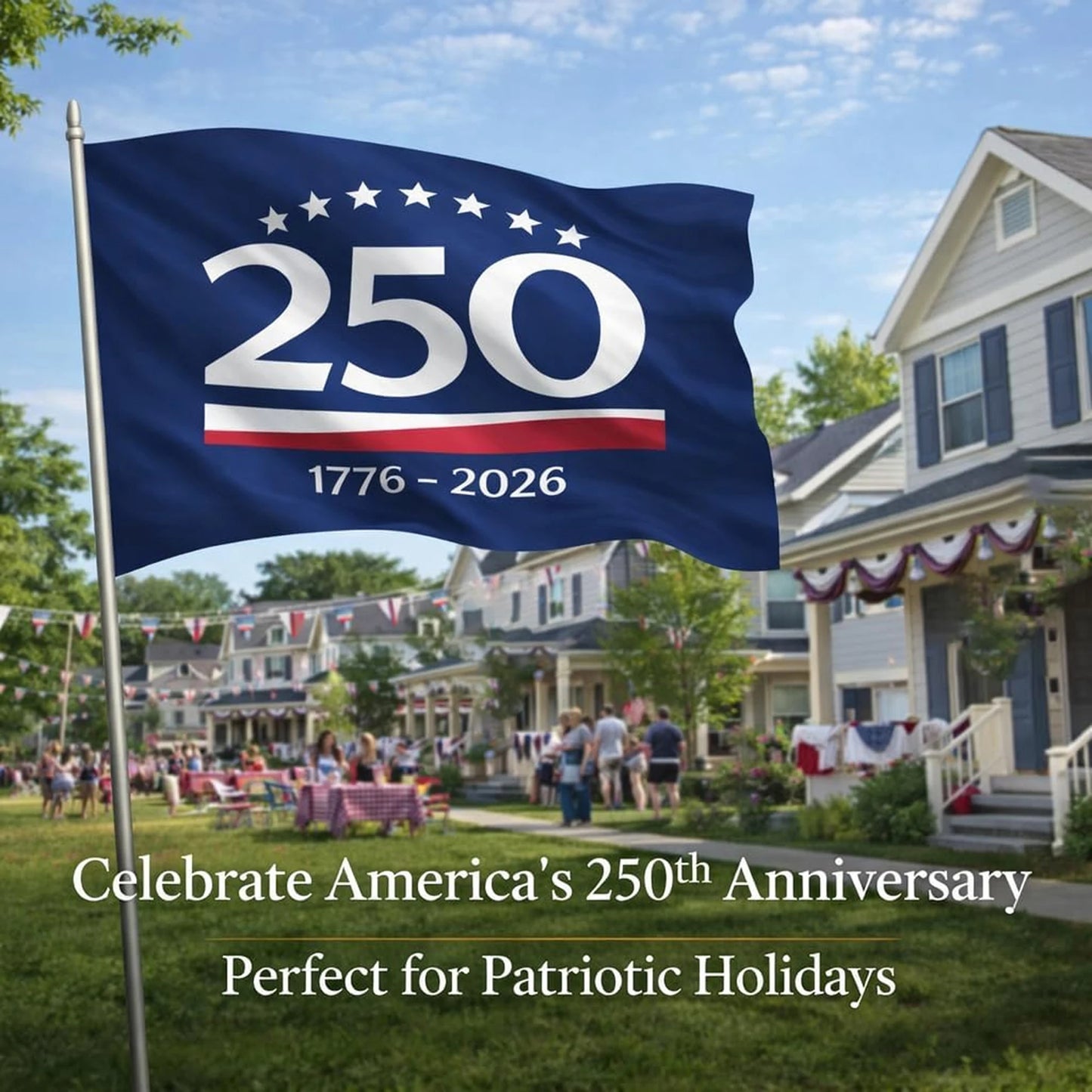 250 Years America Garden Flag Double Sided 250th Anniversary Welcome Flag Patriotic Yard Flag

Celebrate 250 Years of America