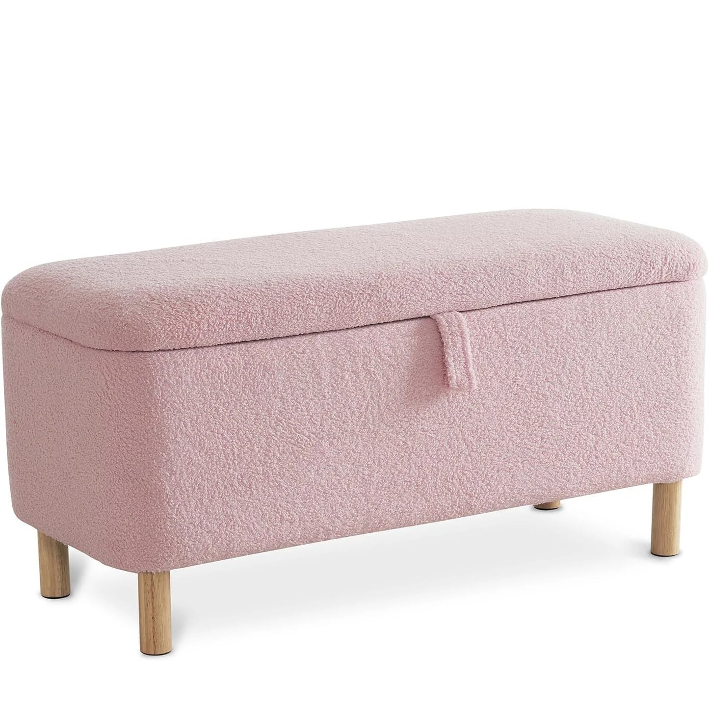 39.5" Storage Ottoman Bench – Upholstered Entryway or Bedroom Bench with Hidden Compartment