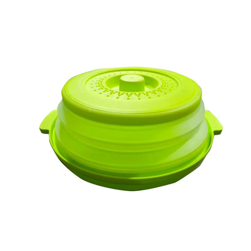 10.2" Microwave Plate Cover – Collapsible 2‑in‑1 Splatter Guard & Multi‑Purpose Lid