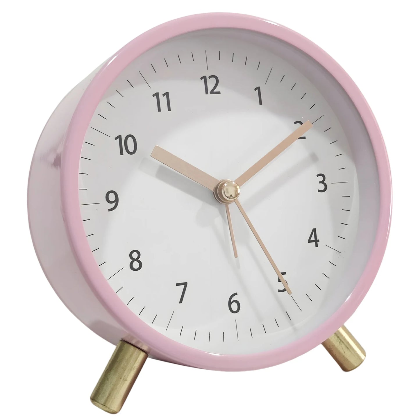 Nordic Retro Analog Desk Clock – Silent Bedside Alarm with Backlight