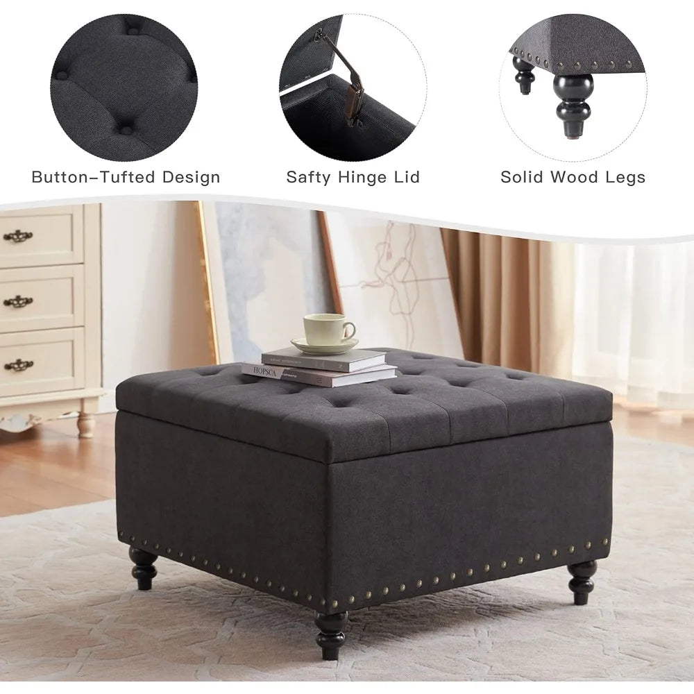 Square Storage Ottoman
