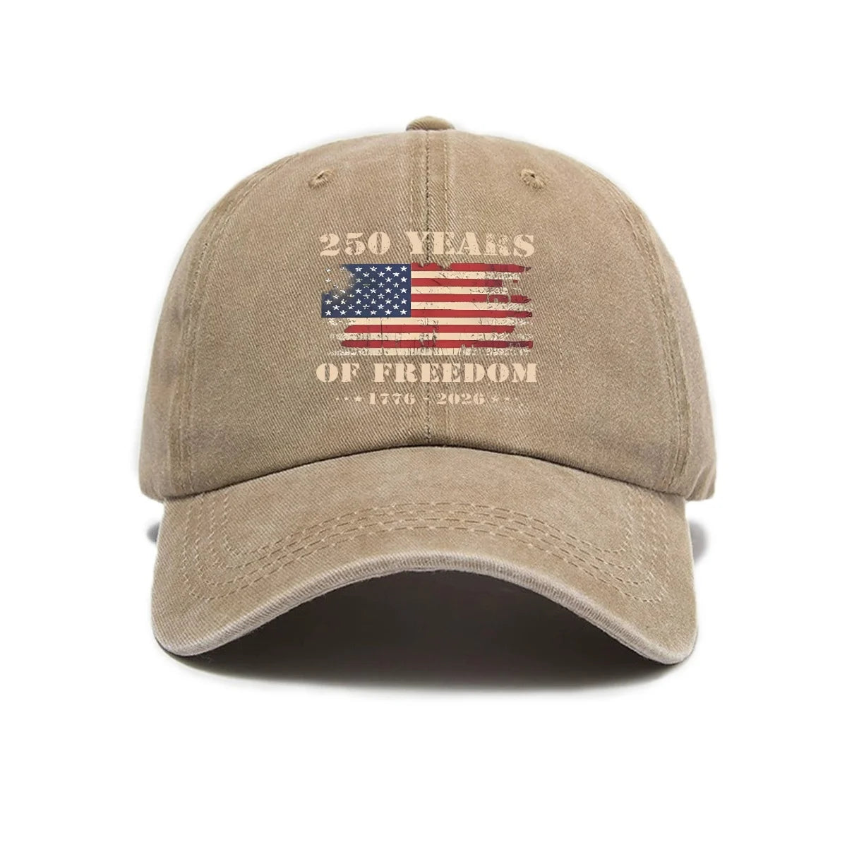 USA 250th Anniversary Cap Washed Print - Unisex Adjustable