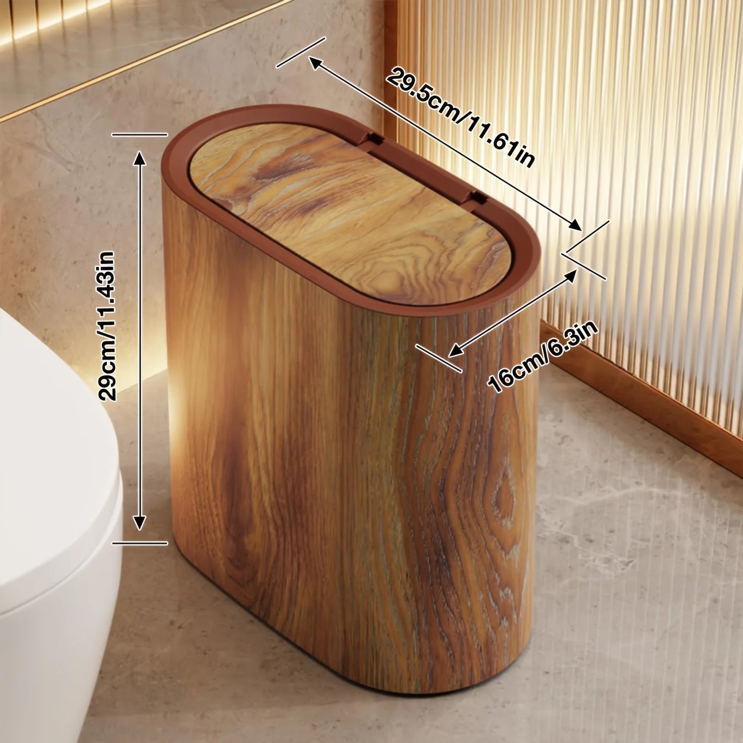 3.7‑Gallon Dual‑Barrel Trash Can – Odor‑Resistant, Easy‑Clean Waste Bin for Bathroom, Kitchen & Office