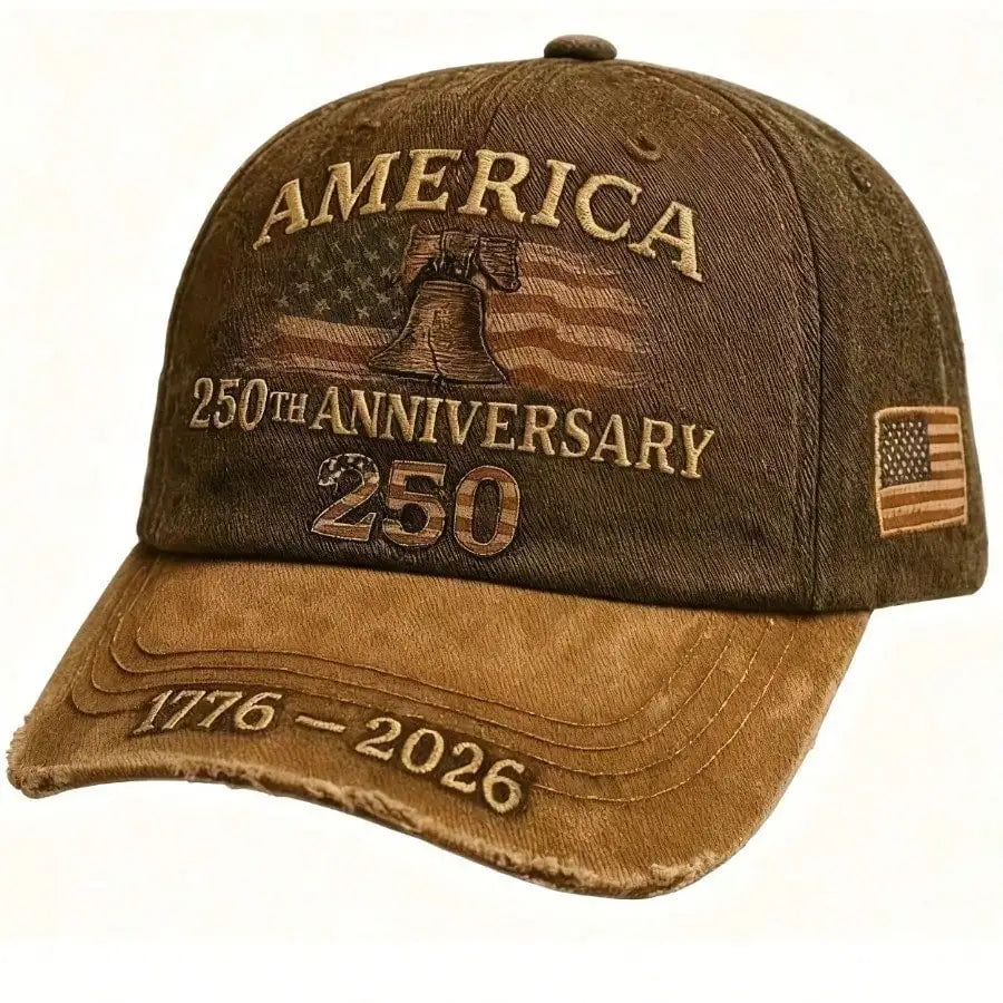 Anniversary Patriotic Baseball Cap, USA American Independence Embroidered Hat