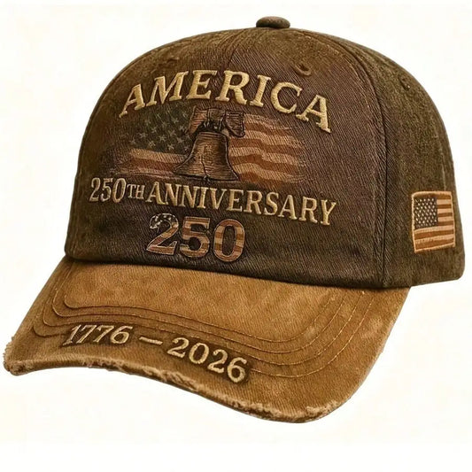 Anniversary Patriotic Baseball Cap, USA American Independence Embroidered Hat