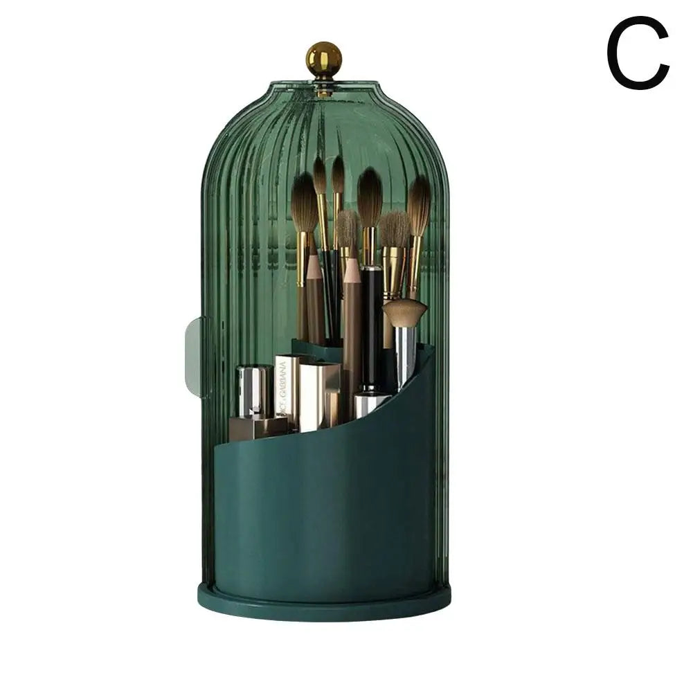 360 Rotating Make up Brush Holder/Organizer With Lid