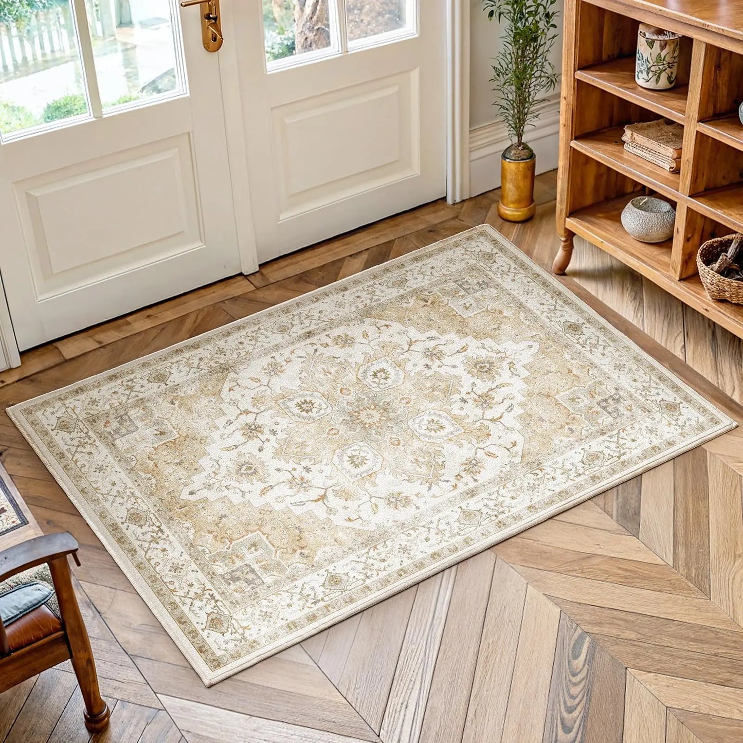 Washable Area Rugs, multiple sizes with Non-Slip Backing