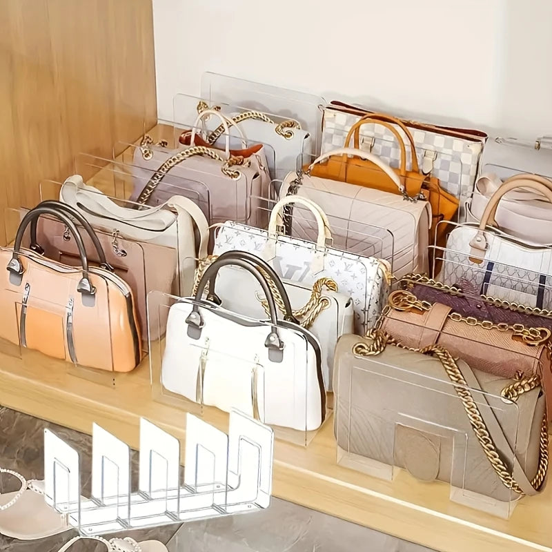 Versatile 4-Section Transparent Acrylic Storage Rack