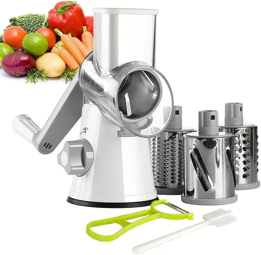 Rotary Cheese Grater – Hand‑Crank Kitchen Shredder & Speed Slicer