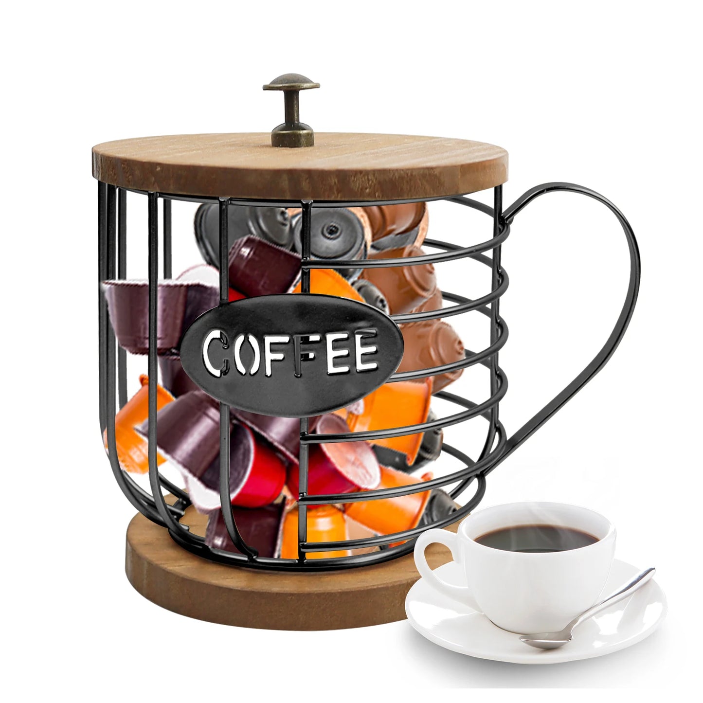 Coffee Pod Holder for K Cups, Mug Shape