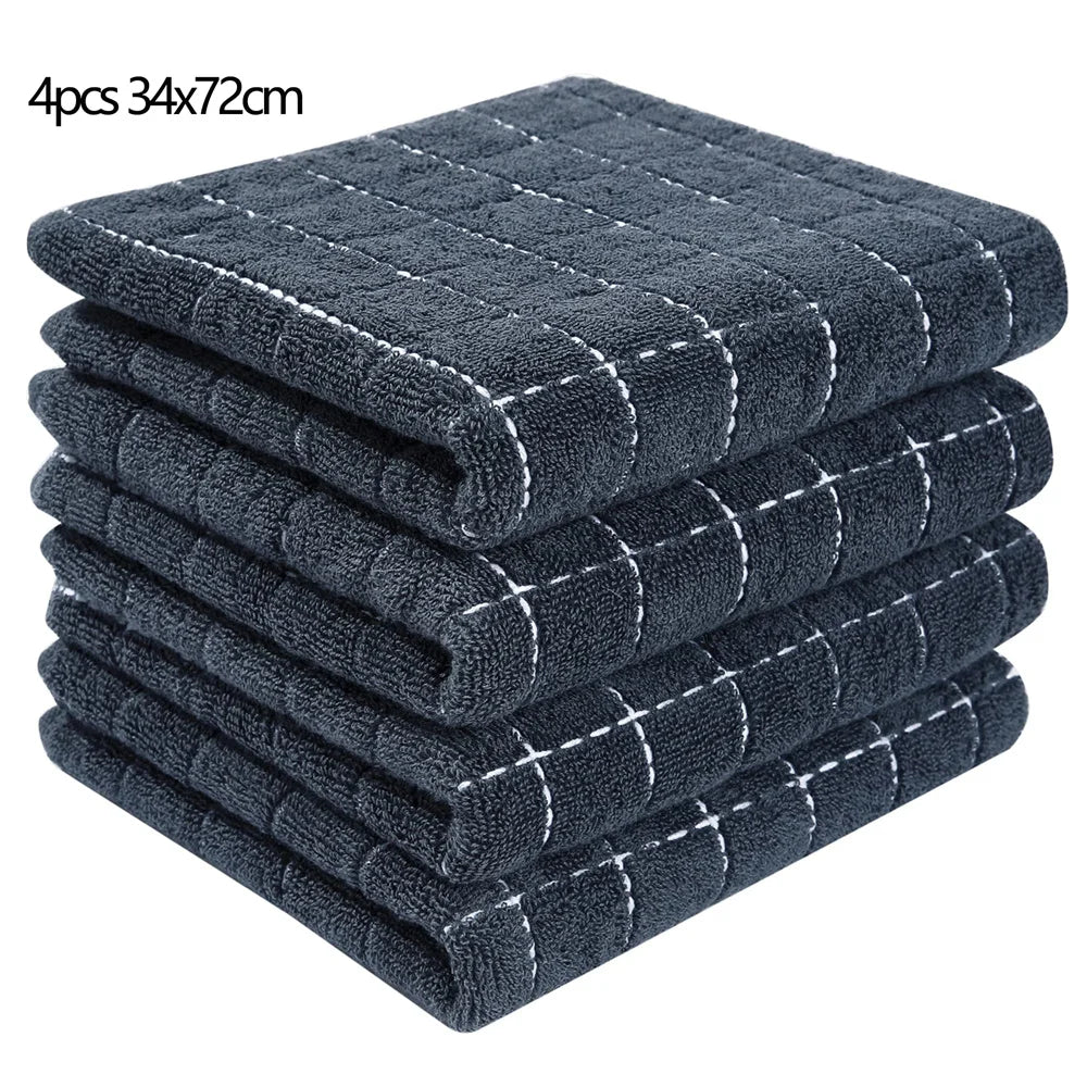 4/6pcs 100% Cottton Kitchen Towels, Absorbent Dishcloth, Ultra Soft