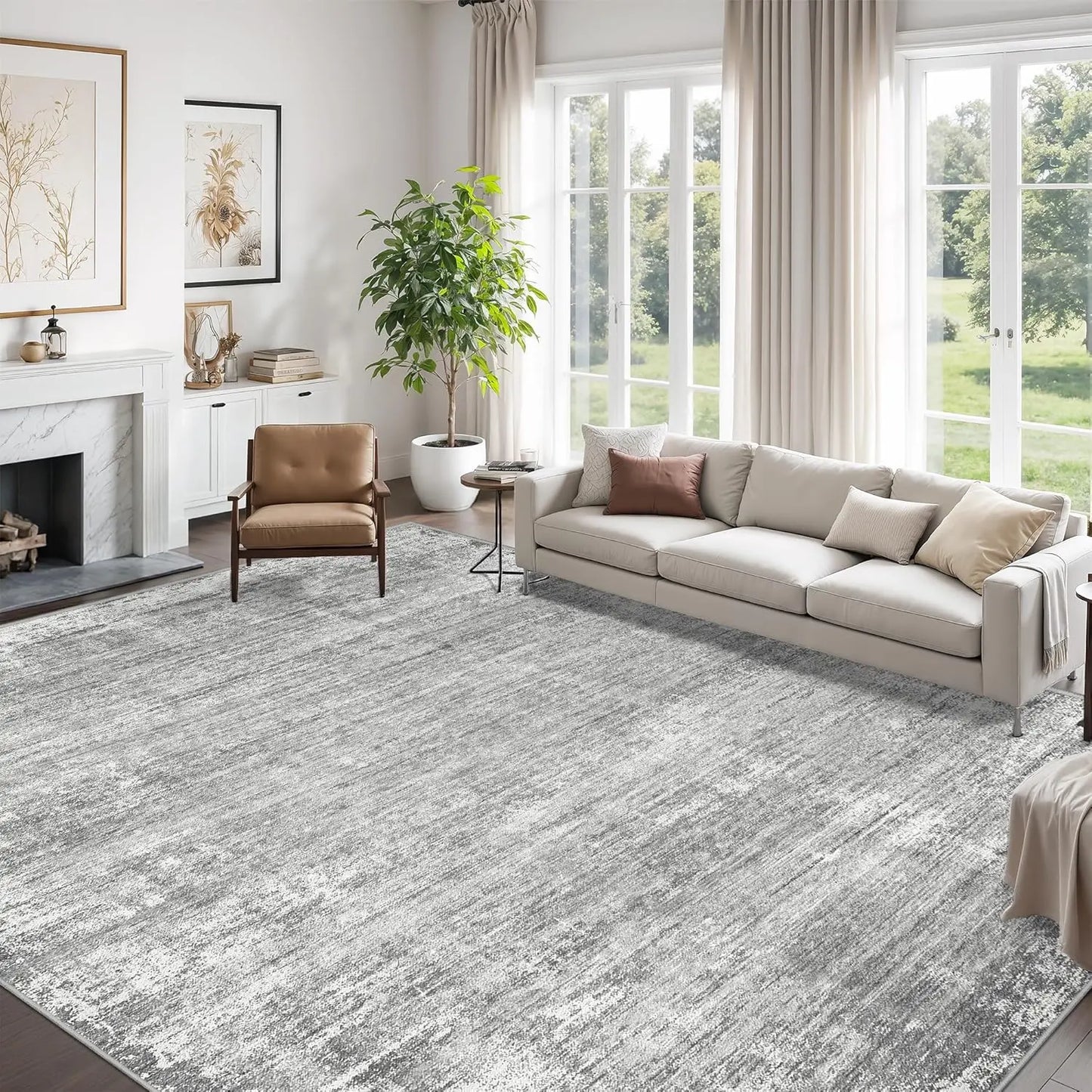 8x10 Area Rug, Non-Slip Backing ,Washable, Stain Resistant