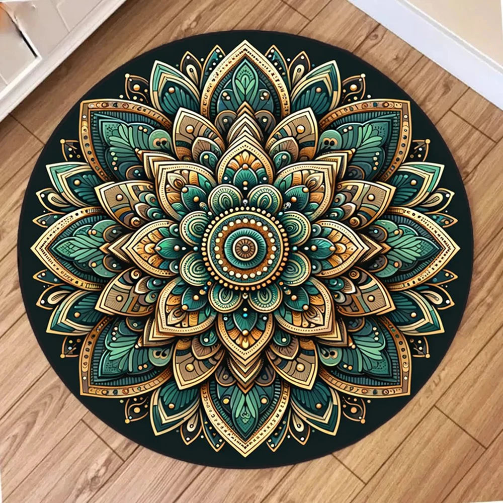 Boho Round Rug, Non Slip