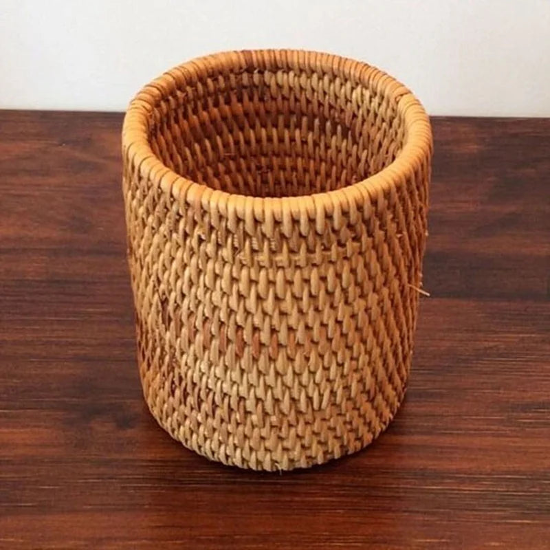 Rattan Utensil Organizer and Storage Baskets