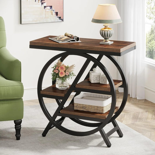 LITTLE TREE 3-Tier Geometric Side Table with Storage